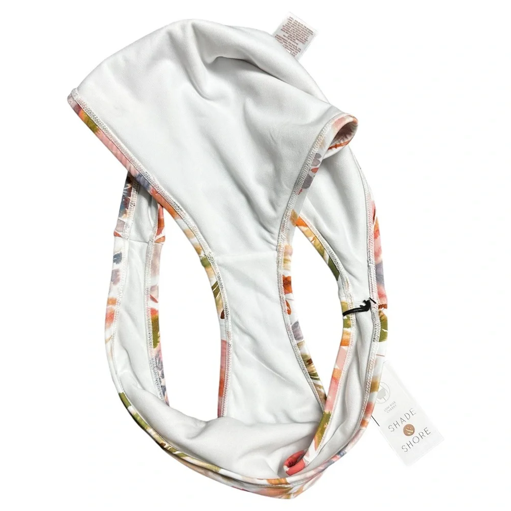 NWT Shade & Shore women's low rise cheeky bikini bottom size large pink floral - Picture 6 of 6